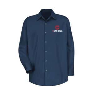 Red Cap Snap Closure Work Shirt