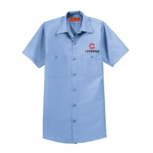 Red KAP Industrial Work Shirt - Short Sleeve.